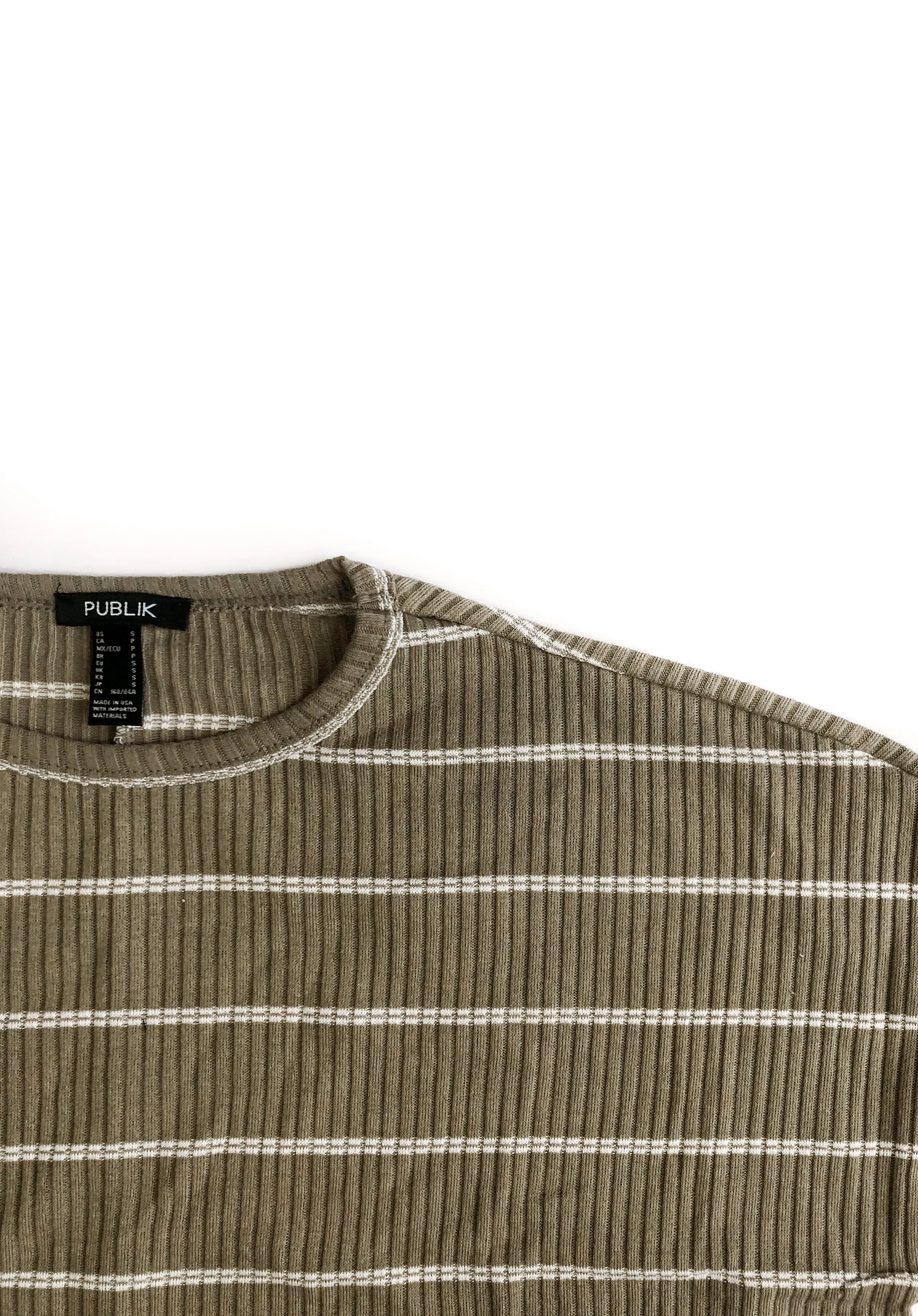 Sophia Ribbed Boxy Knit Top - Taupe