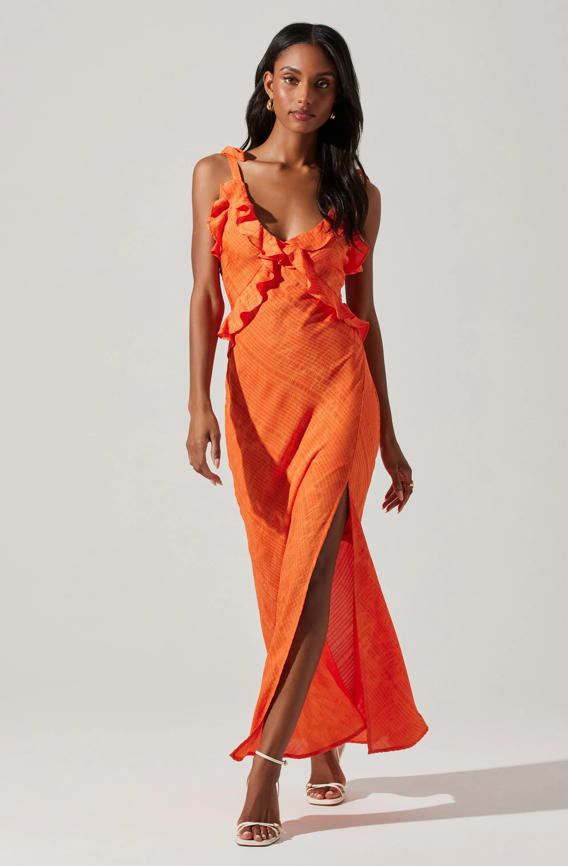 Sorbae Ruffle Maxi Dress