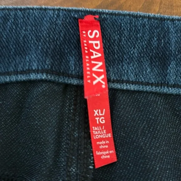 Spanx pull up ankle skinny jeans, size XL