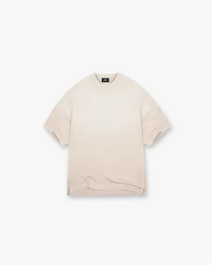 Stepped Hem T-Shirt - Oat