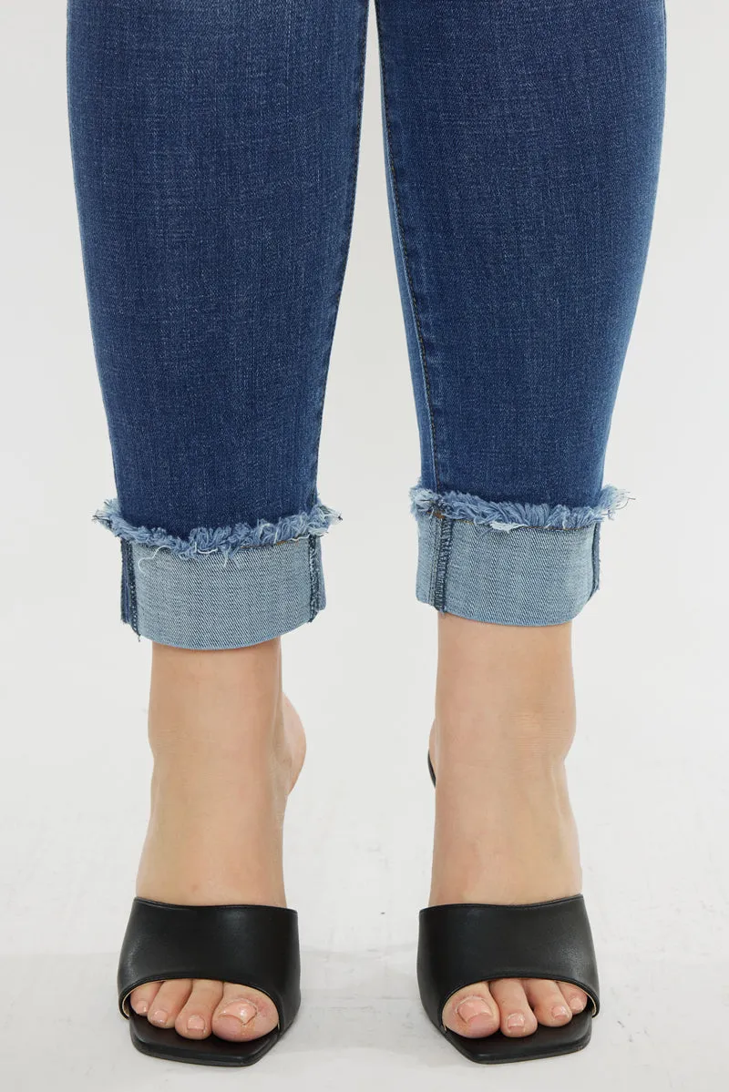 Stevie Mid Rise Ankle Skinny Jeans (Plus Size)