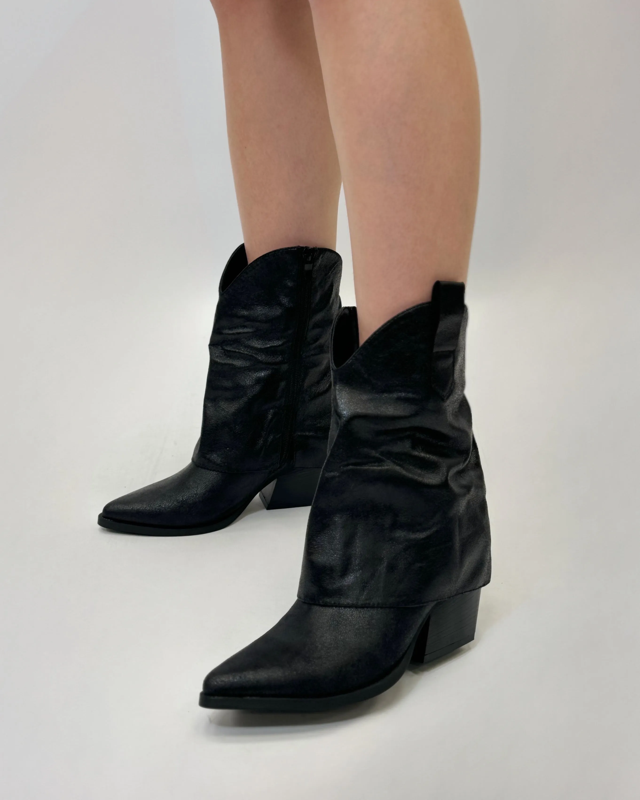 Stivali western con effetto metallizzato