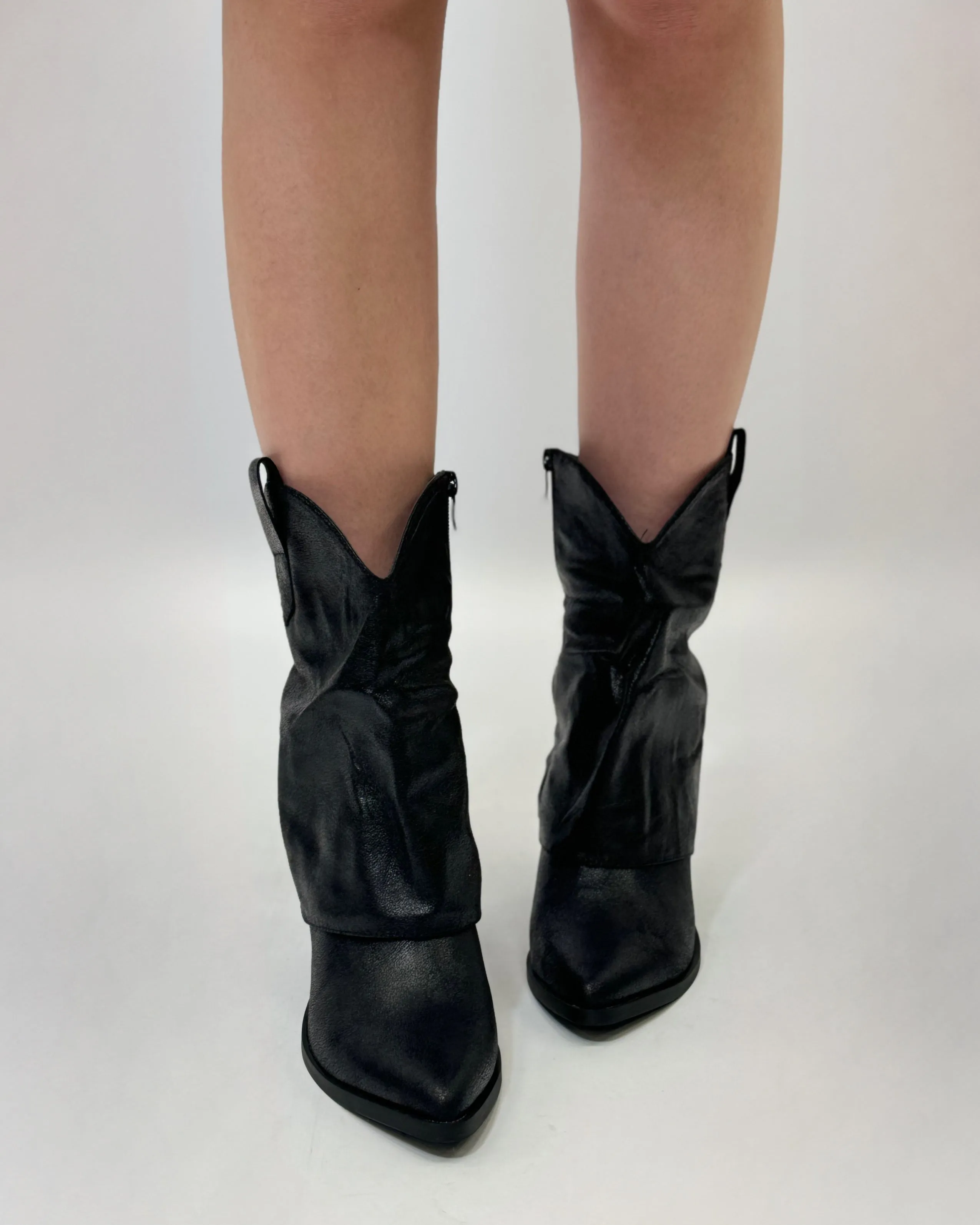 Stivali western con effetto metallizzato