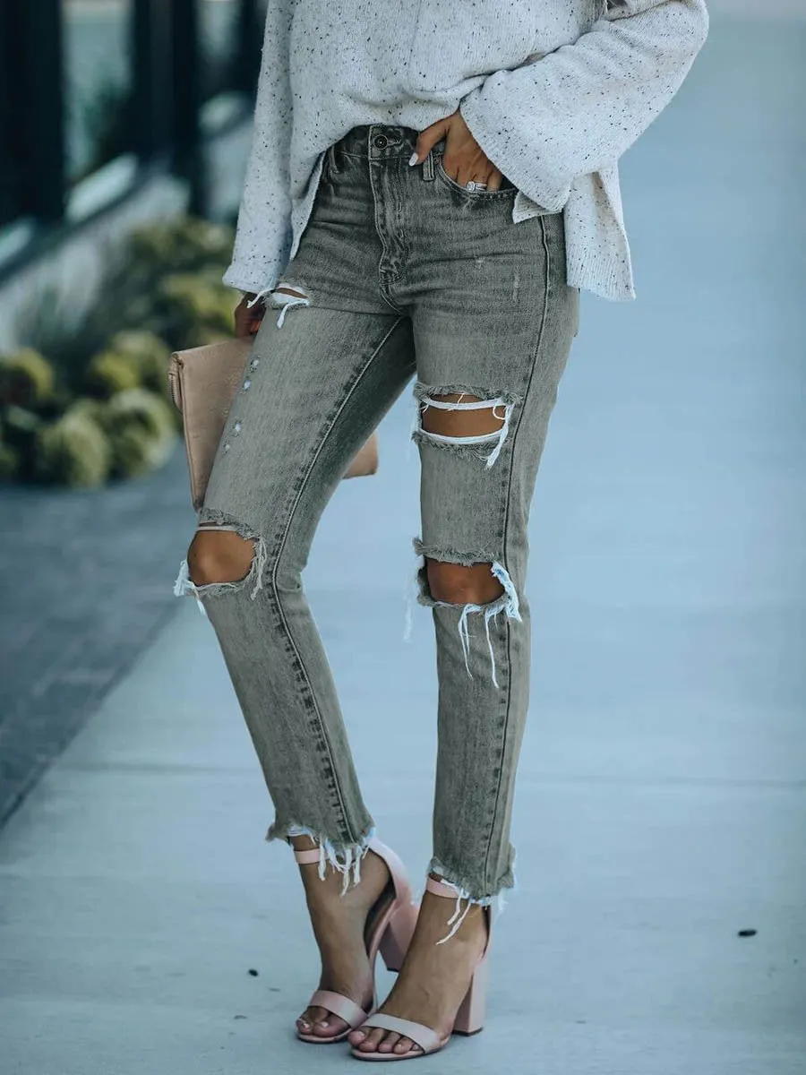 Stunncal Denim Zerrissene Ripped Jeans