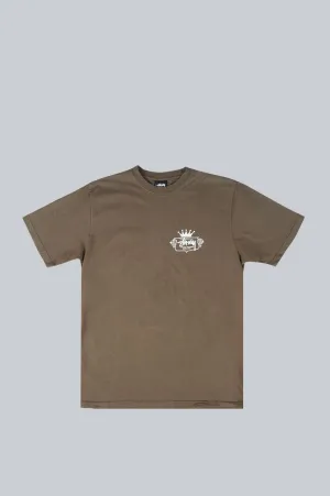 STUSSY BUILT TO LAST PIGMENT DYED SHIRT BROWN