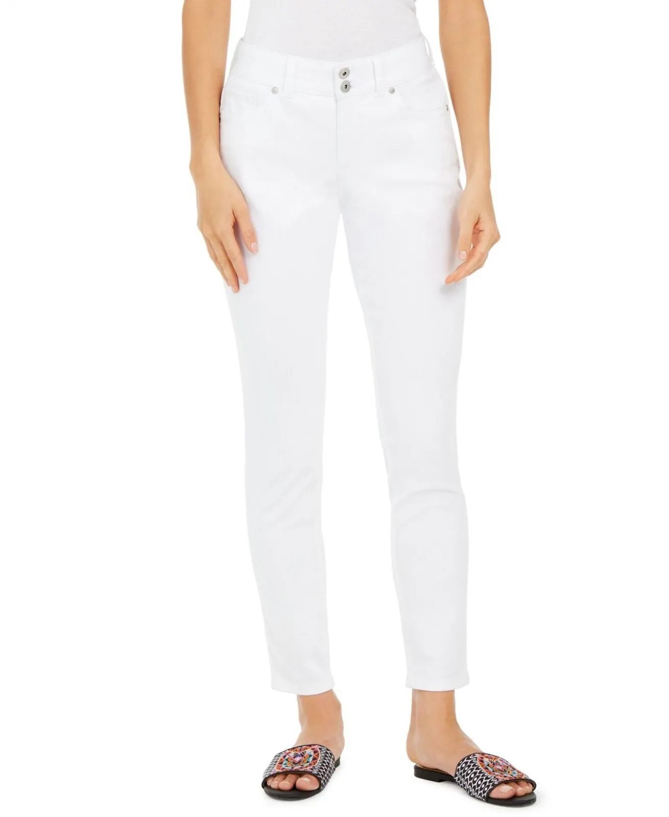 Style & Co. Womens White Mid Rise Skinny Jeans 100092093 White 16