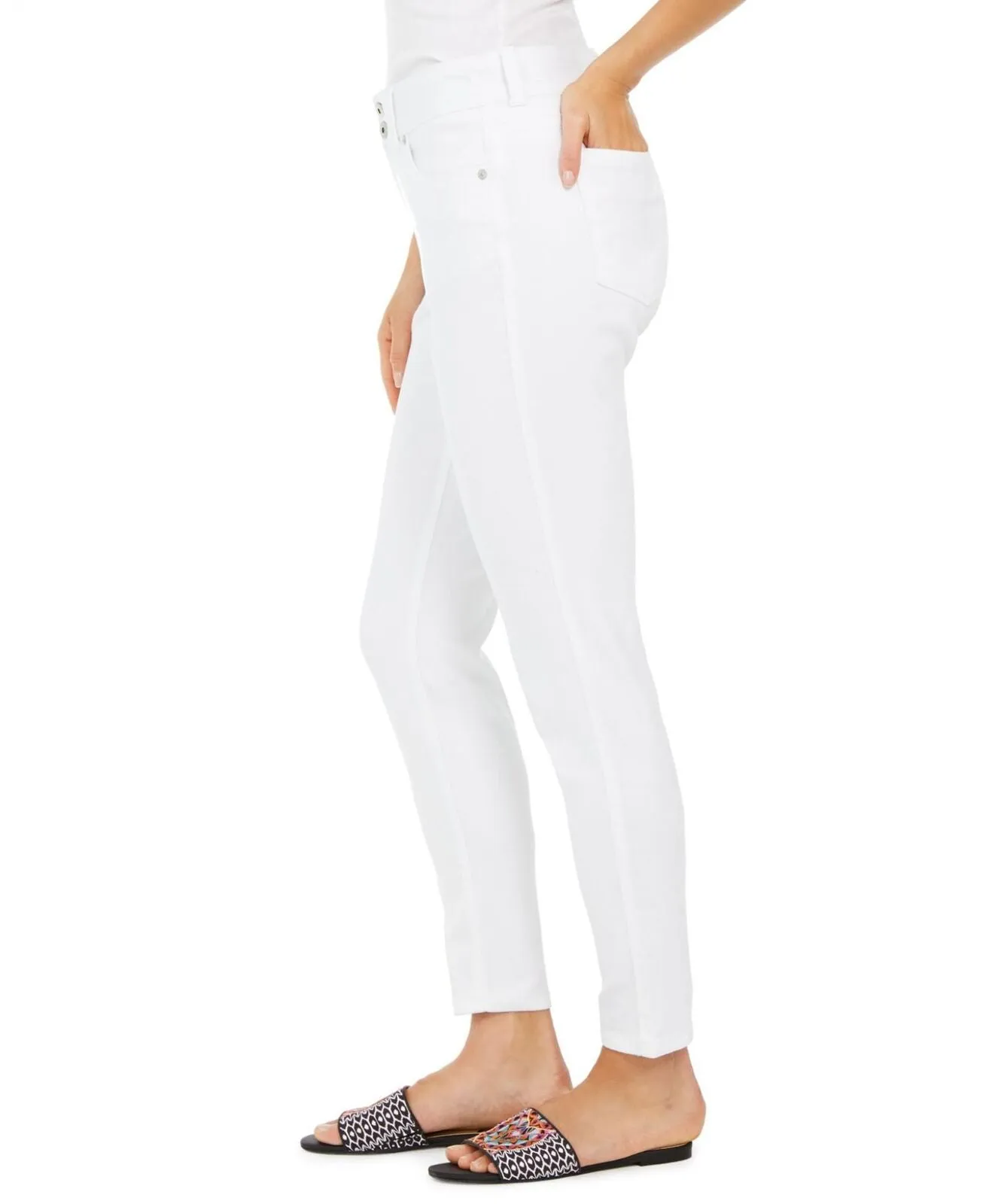 Style & Co. Womens White Mid Rise Skinny Jeans 100092093 White 16