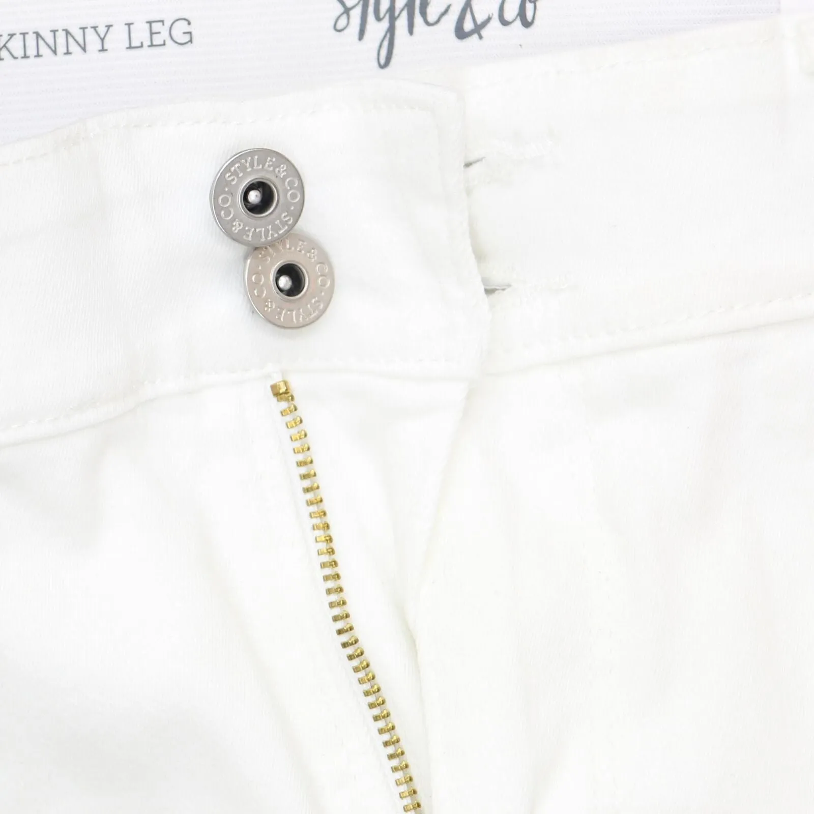 Style & Co. Womens White Mid Rise Skinny Jeans 100092093 White 16