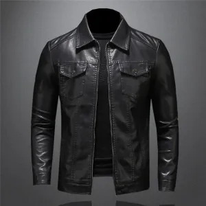 Stylish men's leather jacket