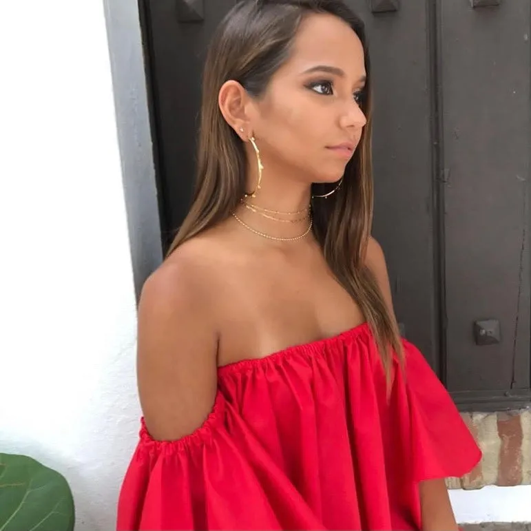 SULYVETTE DÍAZ - Isabella Top Off-the-Shoulder Blouse with Ruffled Sleeves (More colors available)