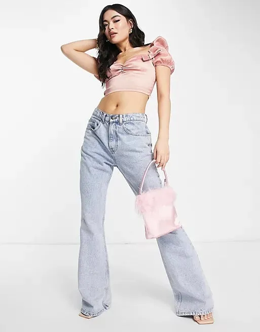 Sweatheart Neck Crop Top - UK12