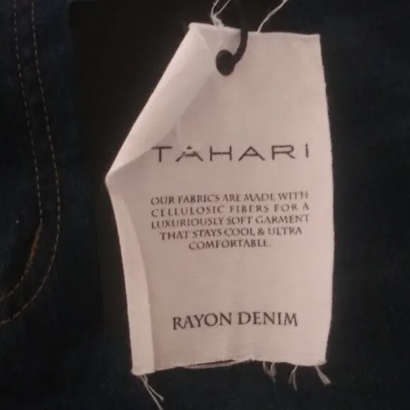Tahari women's size 14W Valence wash High-Rise Ab-Flattening Skinny Jeans