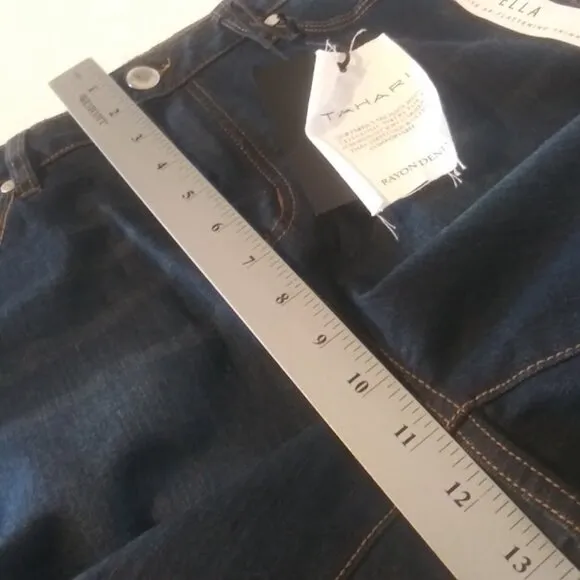 Tahari women's size 14W Valence wash High-Rise Ab-Flattening Skinny Jeans