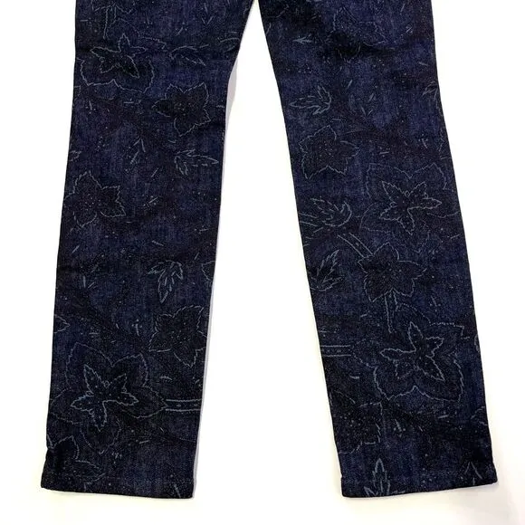 Talbots Heritage Slim Ankle Womens Patterned Skinny‎ Jeans, Talbots Dark 482