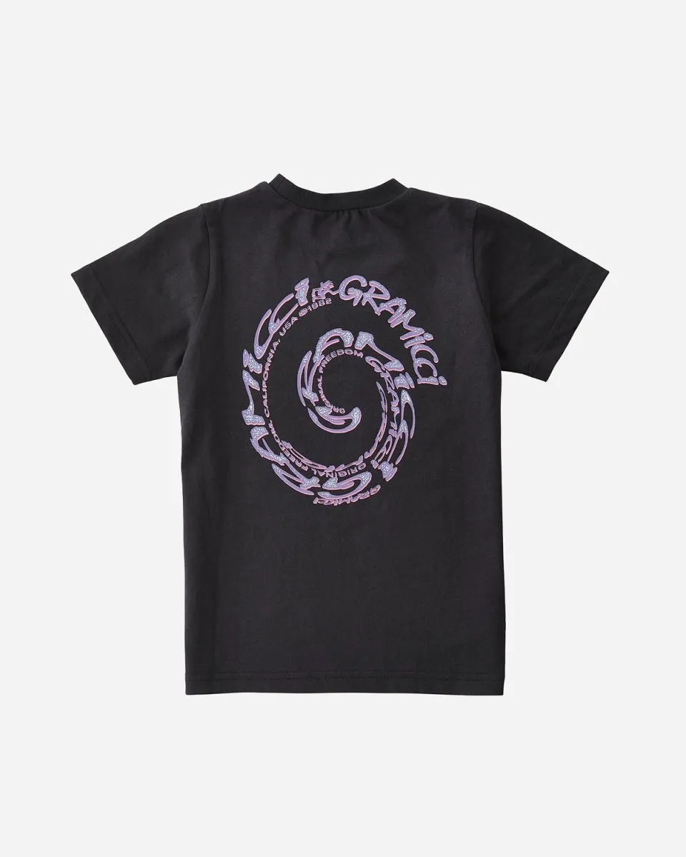 Teens Swirl Tee - Black