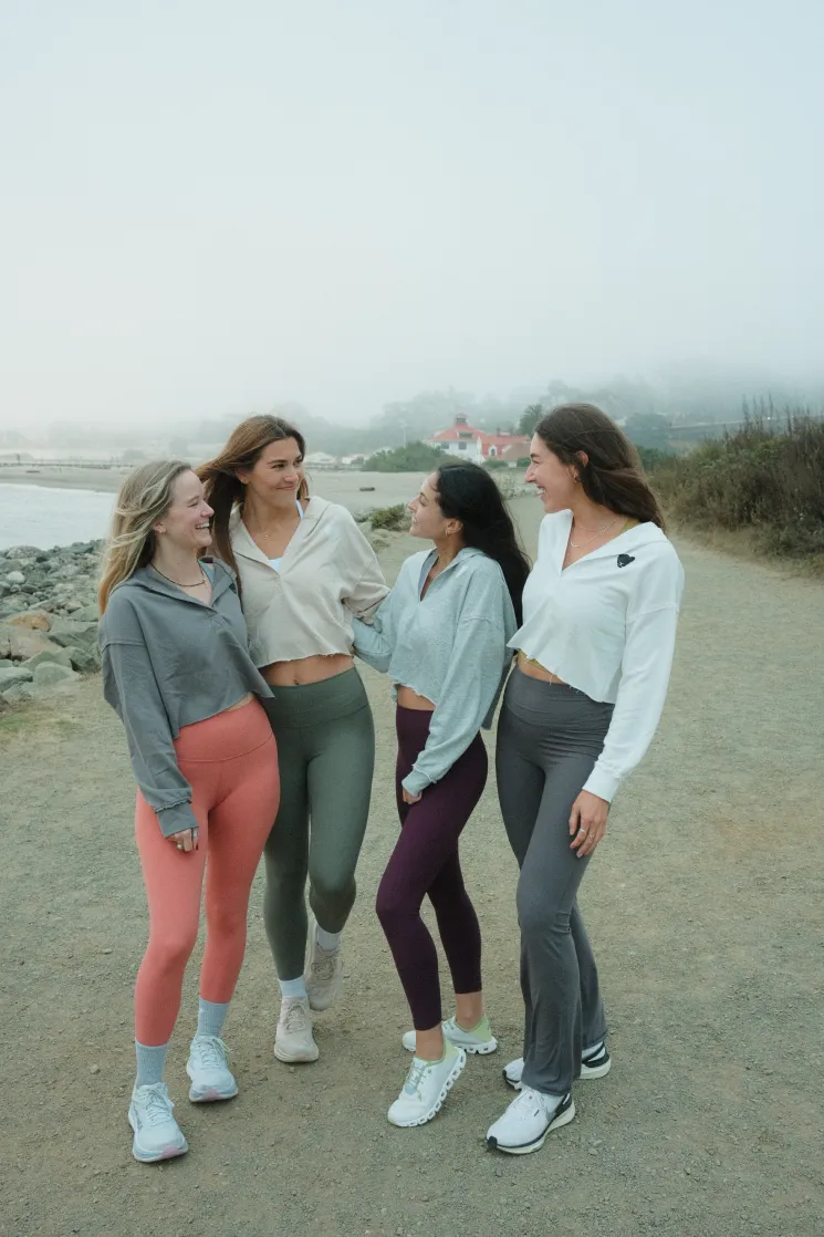 the Rise & Glow crop hoodie