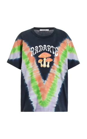 Tie Dye Mushroom Print Radarte T-Shirt