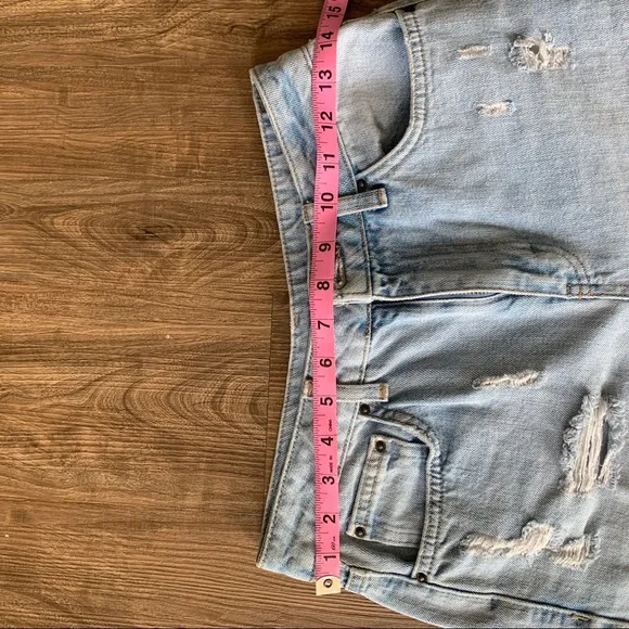 Topshop Ripped Straight Legged Jeans