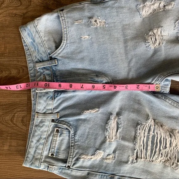 Topshop Ripped Straight Legged Jeans