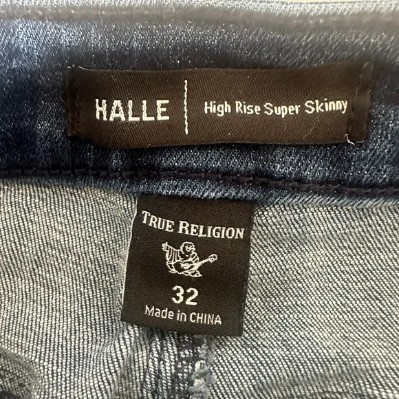 True Religion Halle High Rise Super Skinny Jeans-Size 32