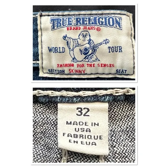True Religion Skinny w/Flaps Jeans Sz 32