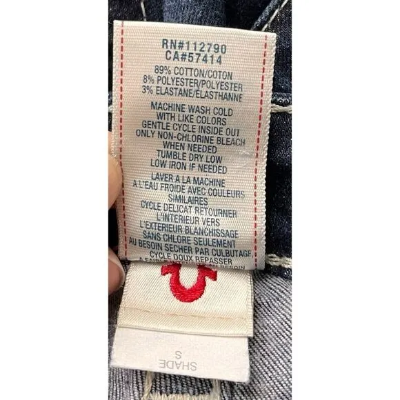 True Religion Skinny Low Rise Jeans Style W45592STS, Size 28