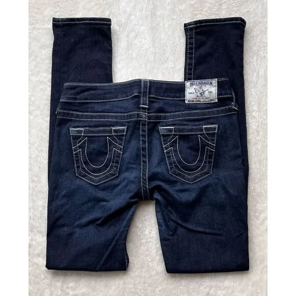 True Religion Skinny Low Rise Jeans Style W45592STS, Size 28
