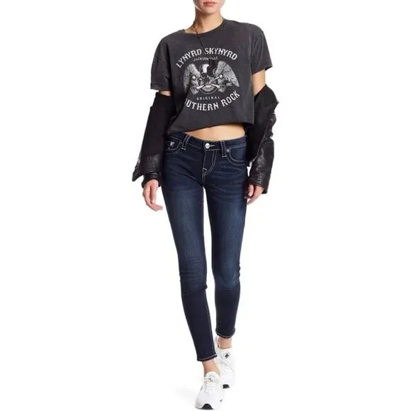 True Religion Skinny Low Rise Jeans Style W45592STS, Size 28