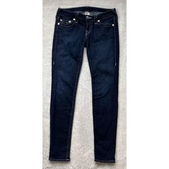 True Religion Skinny Low Rise Jeans Style W45592STS, Size 28