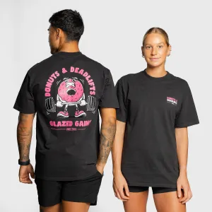 TWL - LIFESTYLE OVERSIZED T-SHIRT - DONUTS & DEADLIFTS - BLACK