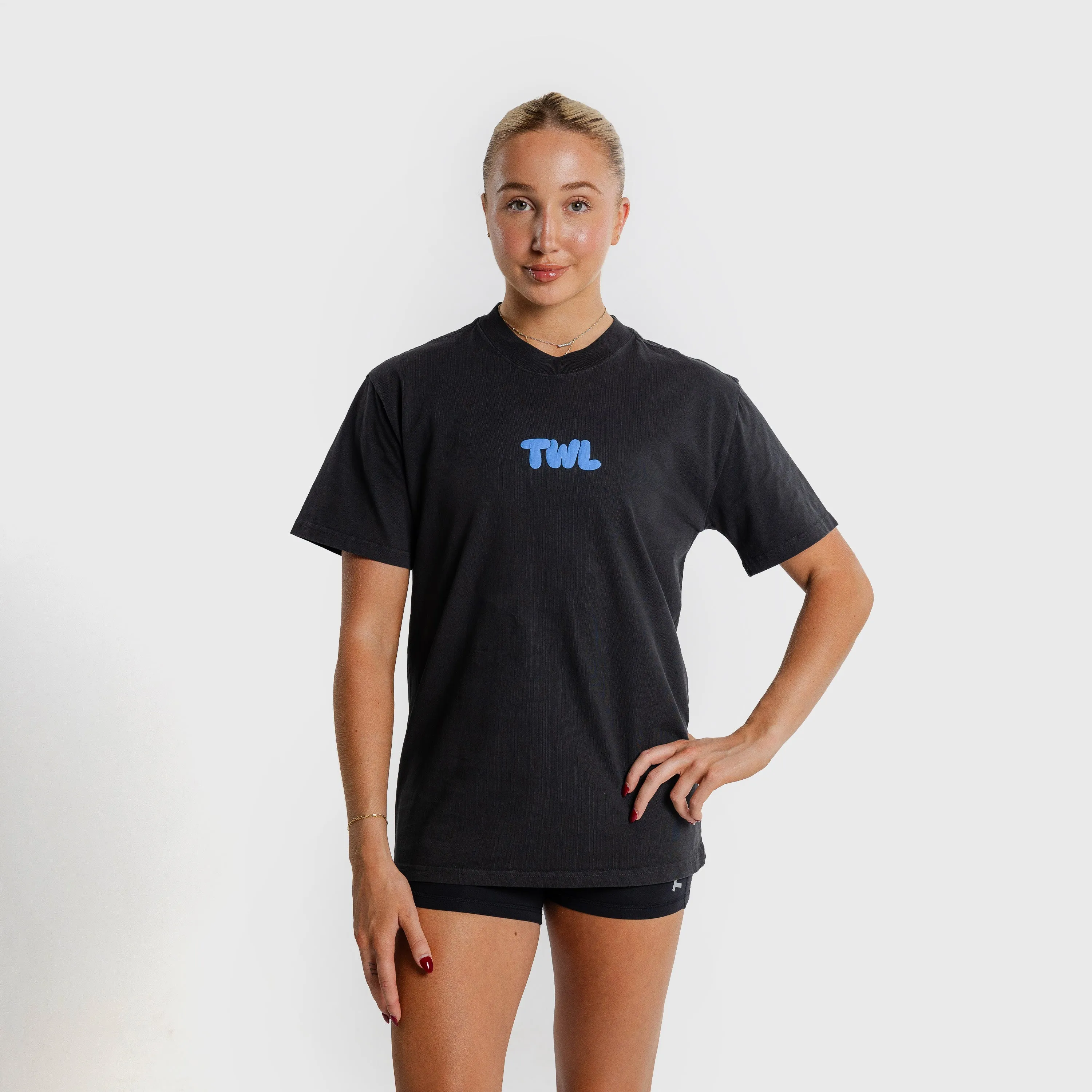 TWL - LIFESTYLE OVERSIZED T-SHIRT - PUFF - BLACK/COBALT