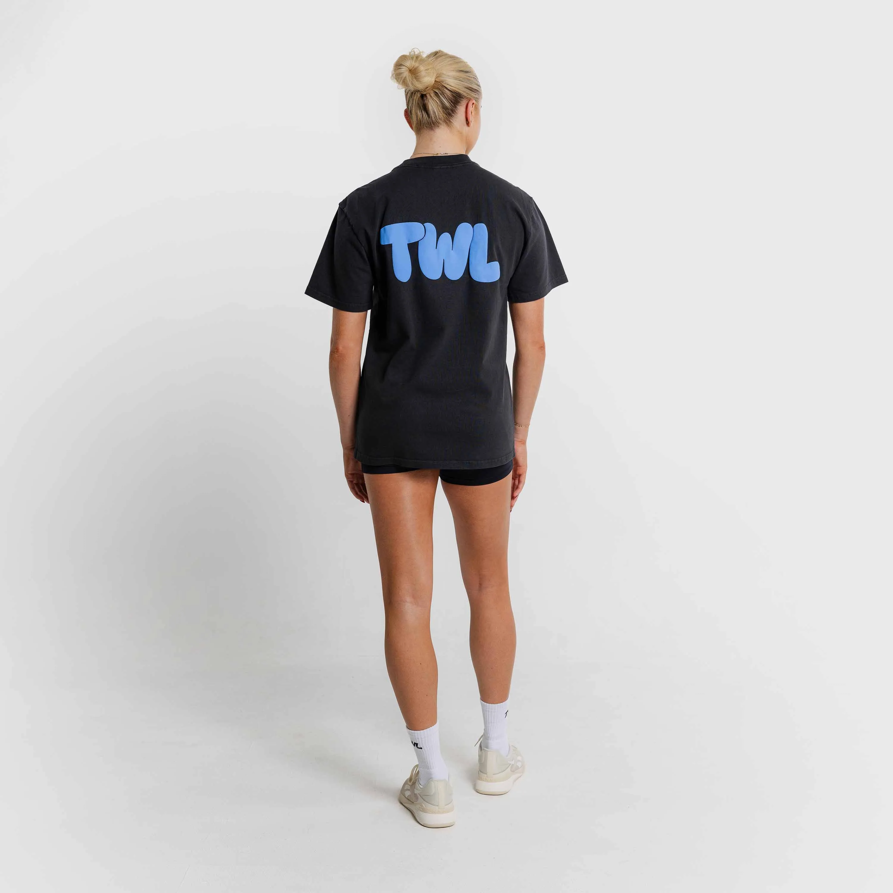 TWL - LIFESTYLE OVERSIZED T-SHIRT - PUFF - BLACK/COBALT