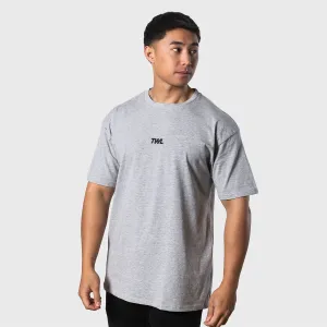 TWL - OVERSIZED T-SHIRT - LIGHT GREY MARL/BLACK