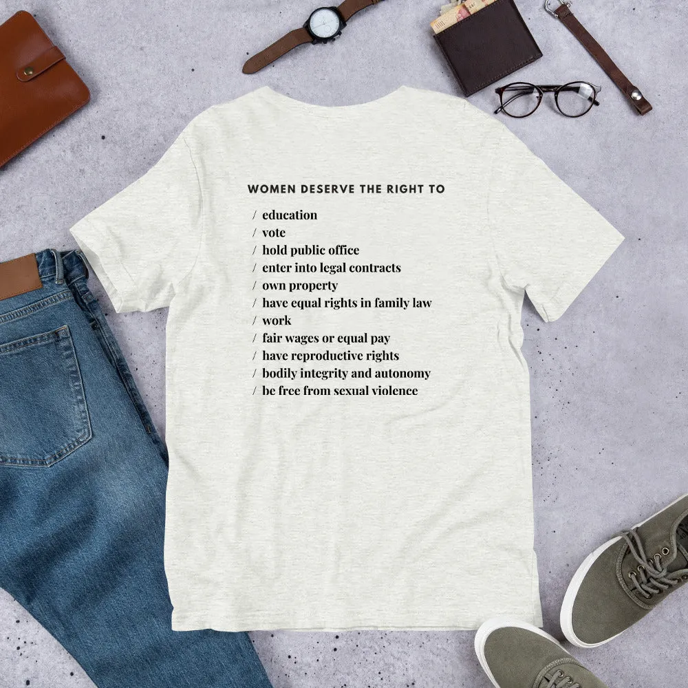 Unisex Women's Rights Tshirt *with back print*