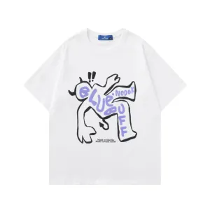 Urban Cartoon Graphic Cotton T-Shirt