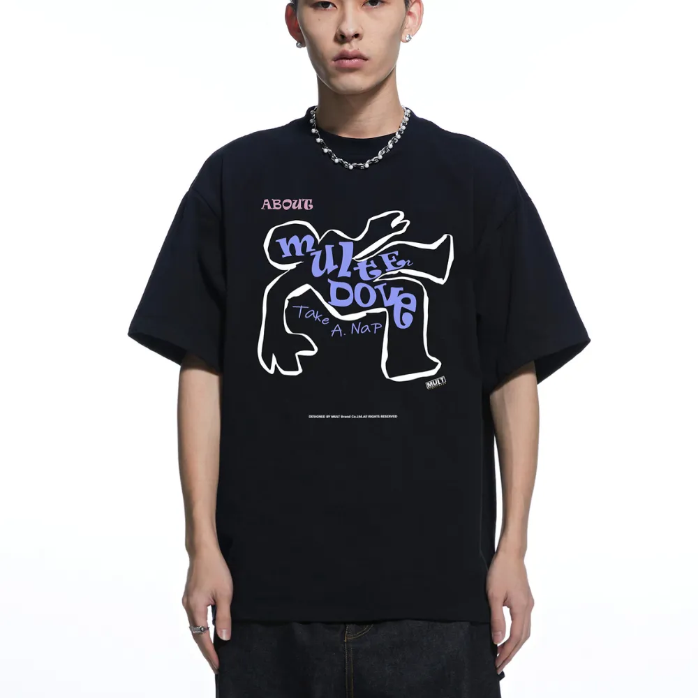 Urban Cartoon Graphic Cotton T-Shirt