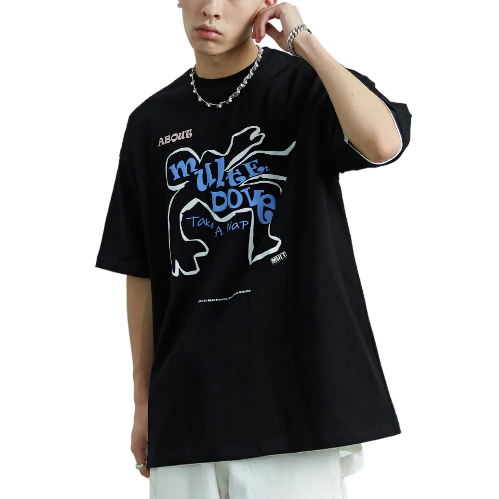 Urban Cartoon Graphic Cotton T-Shirt