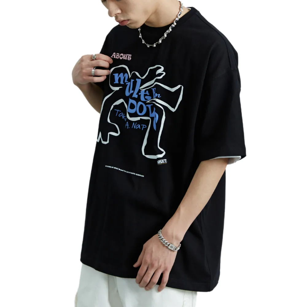 Urban Cartoon Graphic Cotton T-Shirt