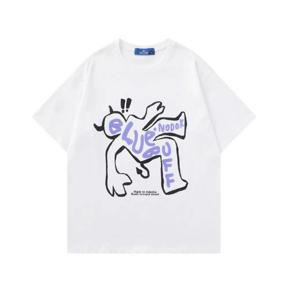 Urban Cartoon Graphic Cotton T-Shirt