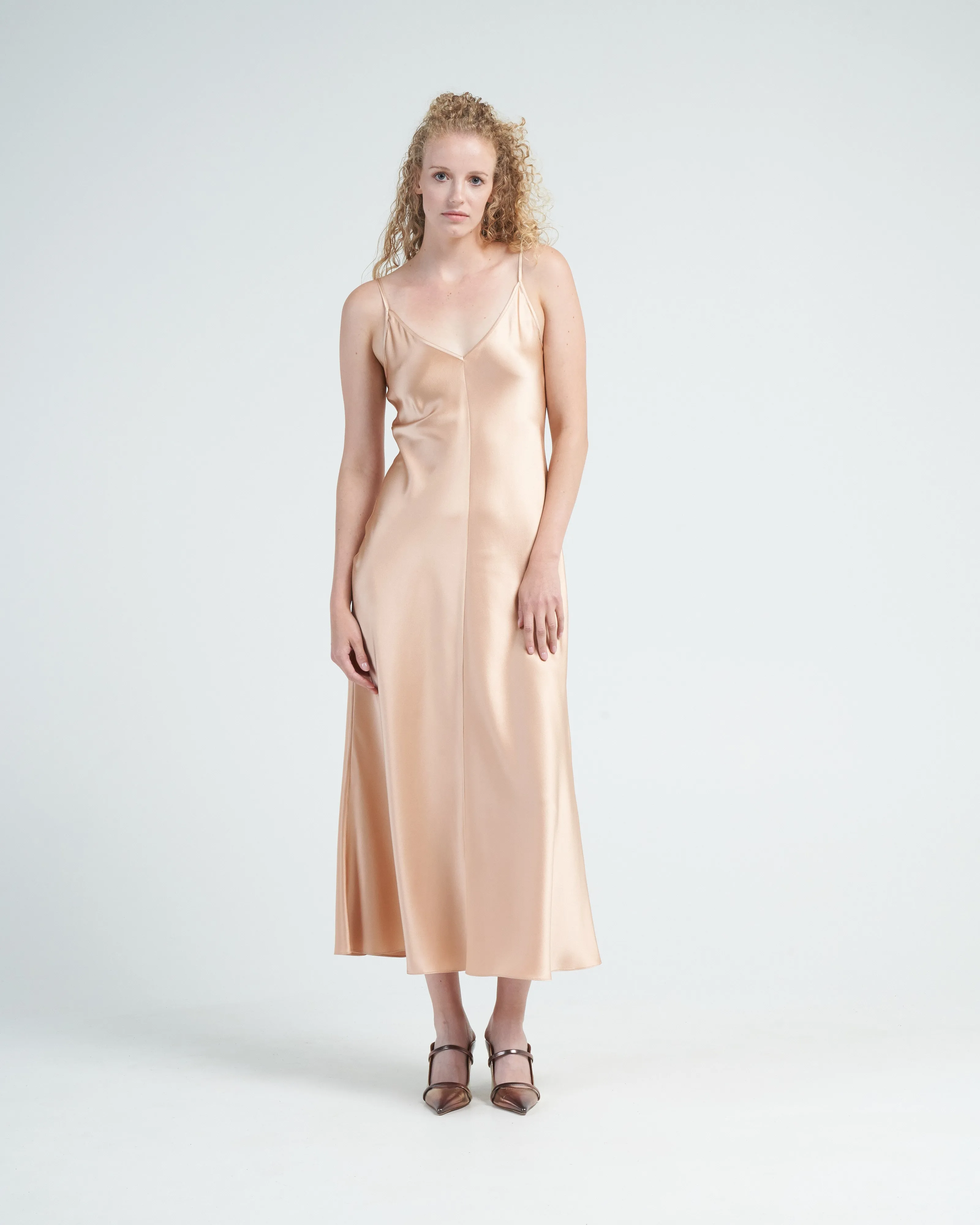 v-neck slip dress