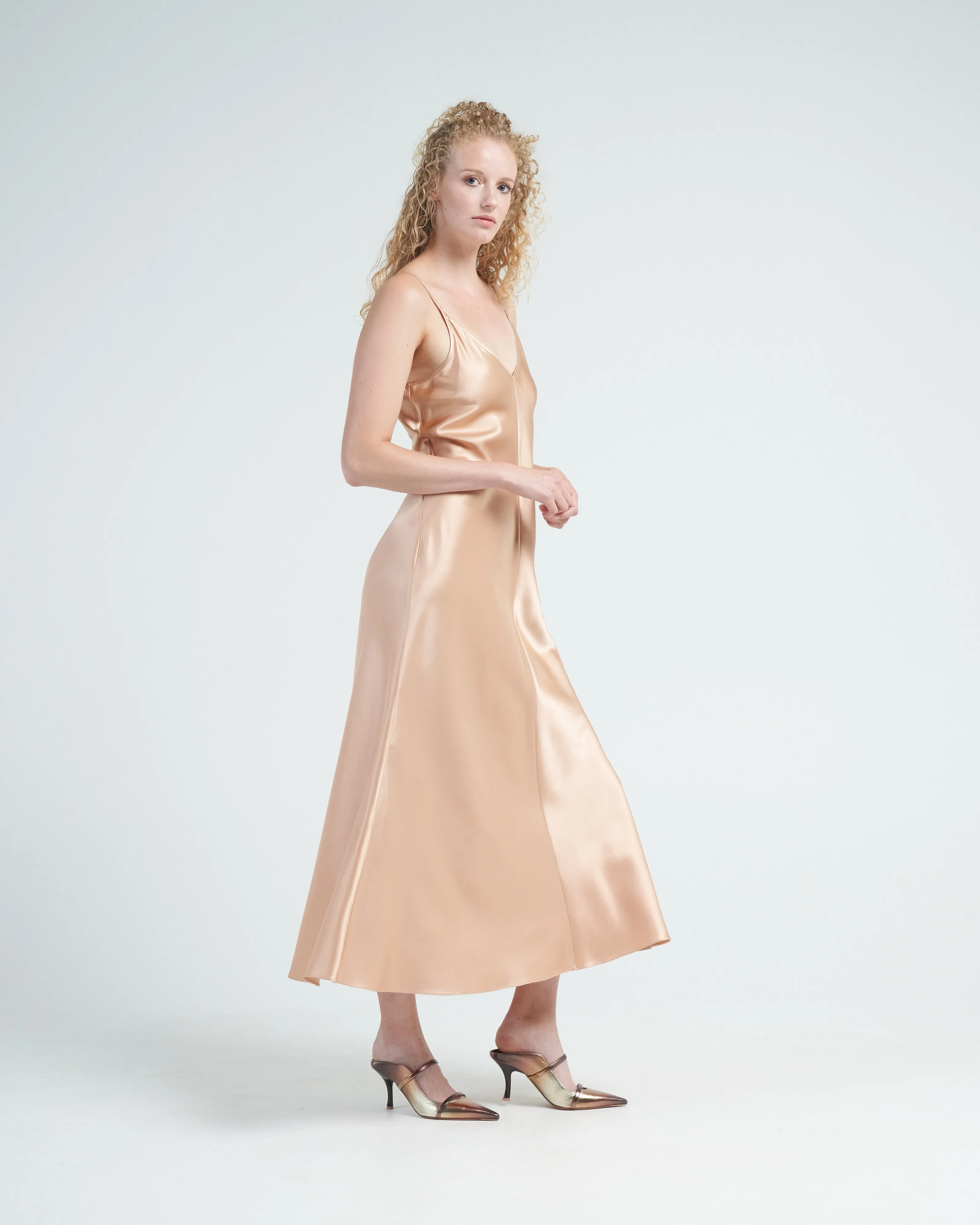 v-neck slip dress