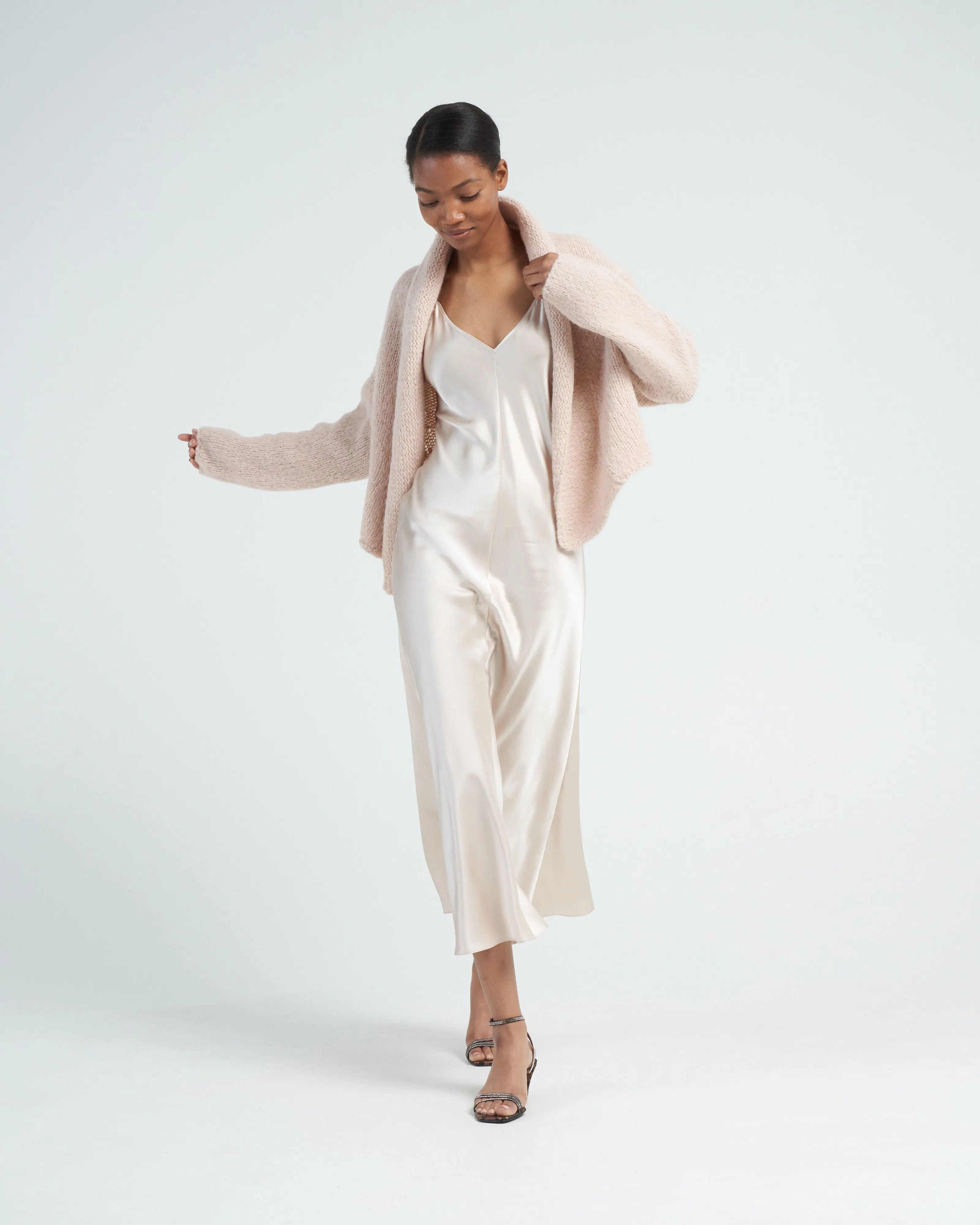 v-neck slip dress