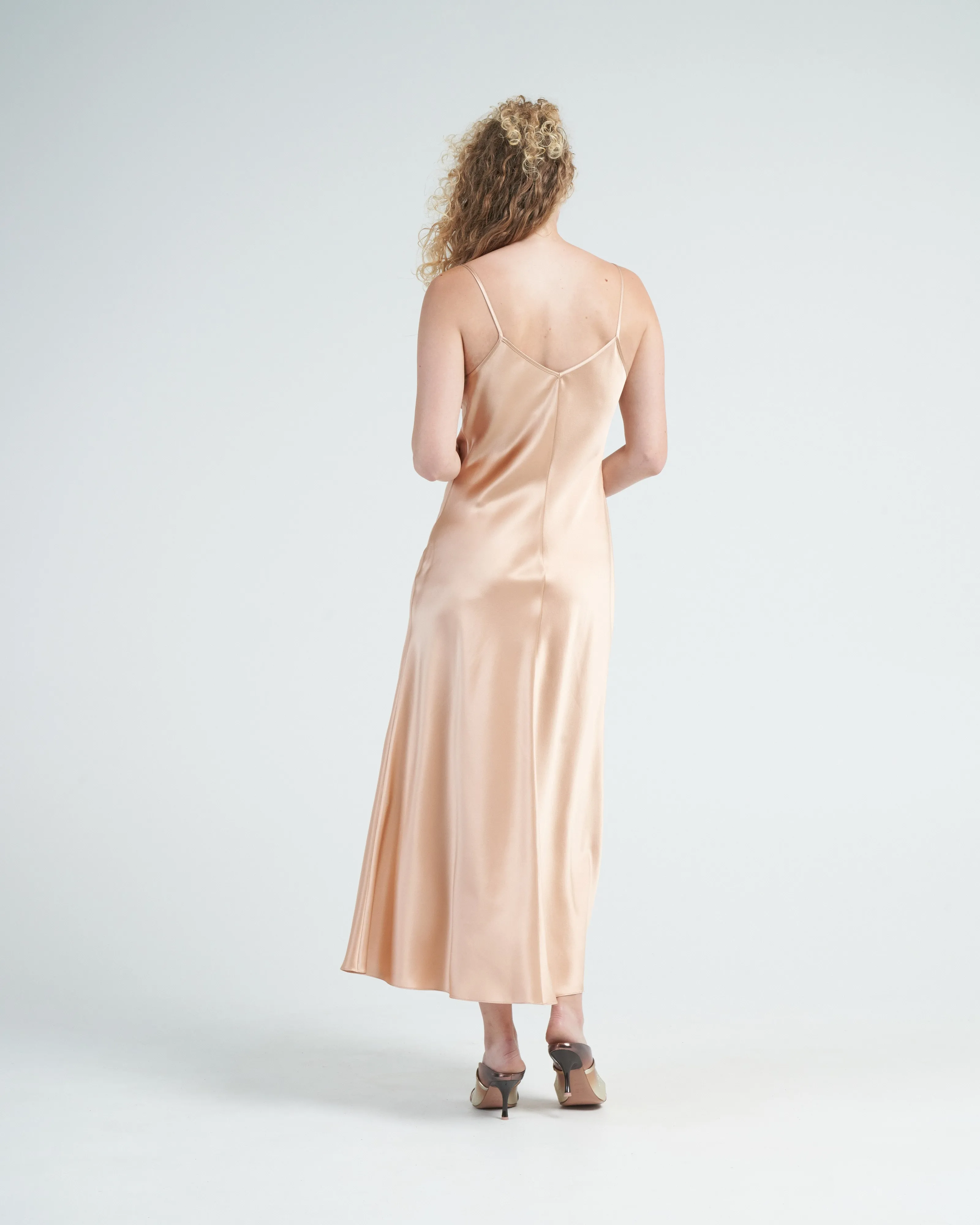 v-neck slip dress