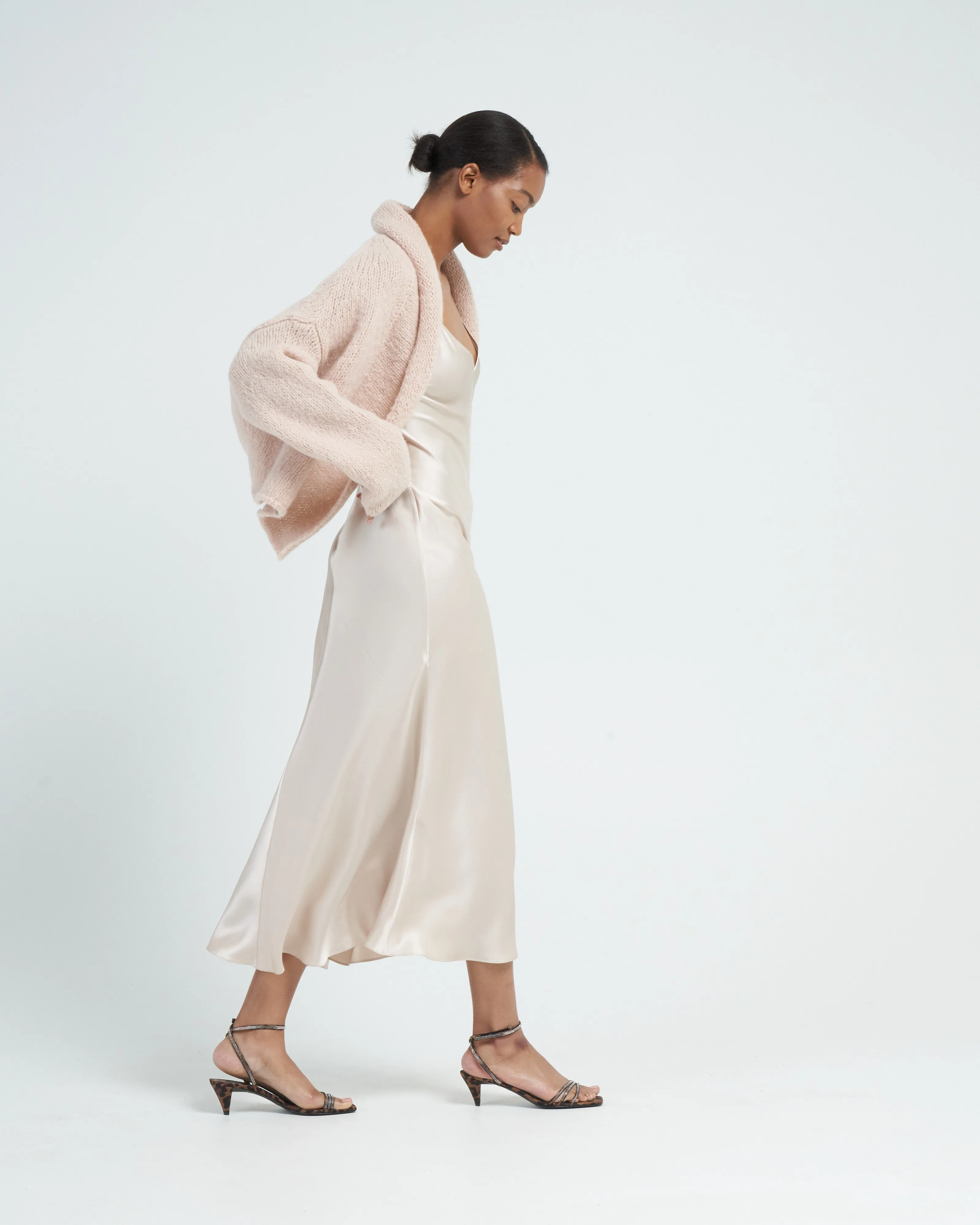 v-neck slip dress