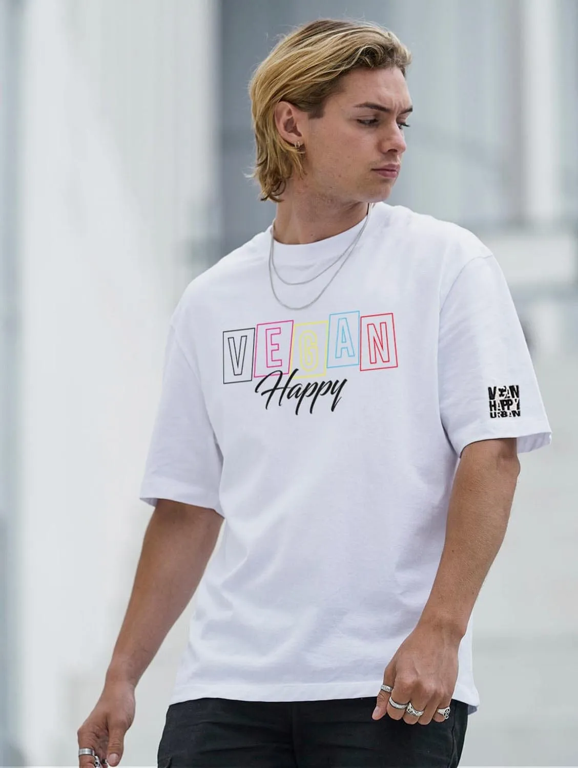 Vegan Men's Oversized T-Shirt | Multiple Colours
