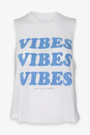 Vibes Crop Tank in Stone