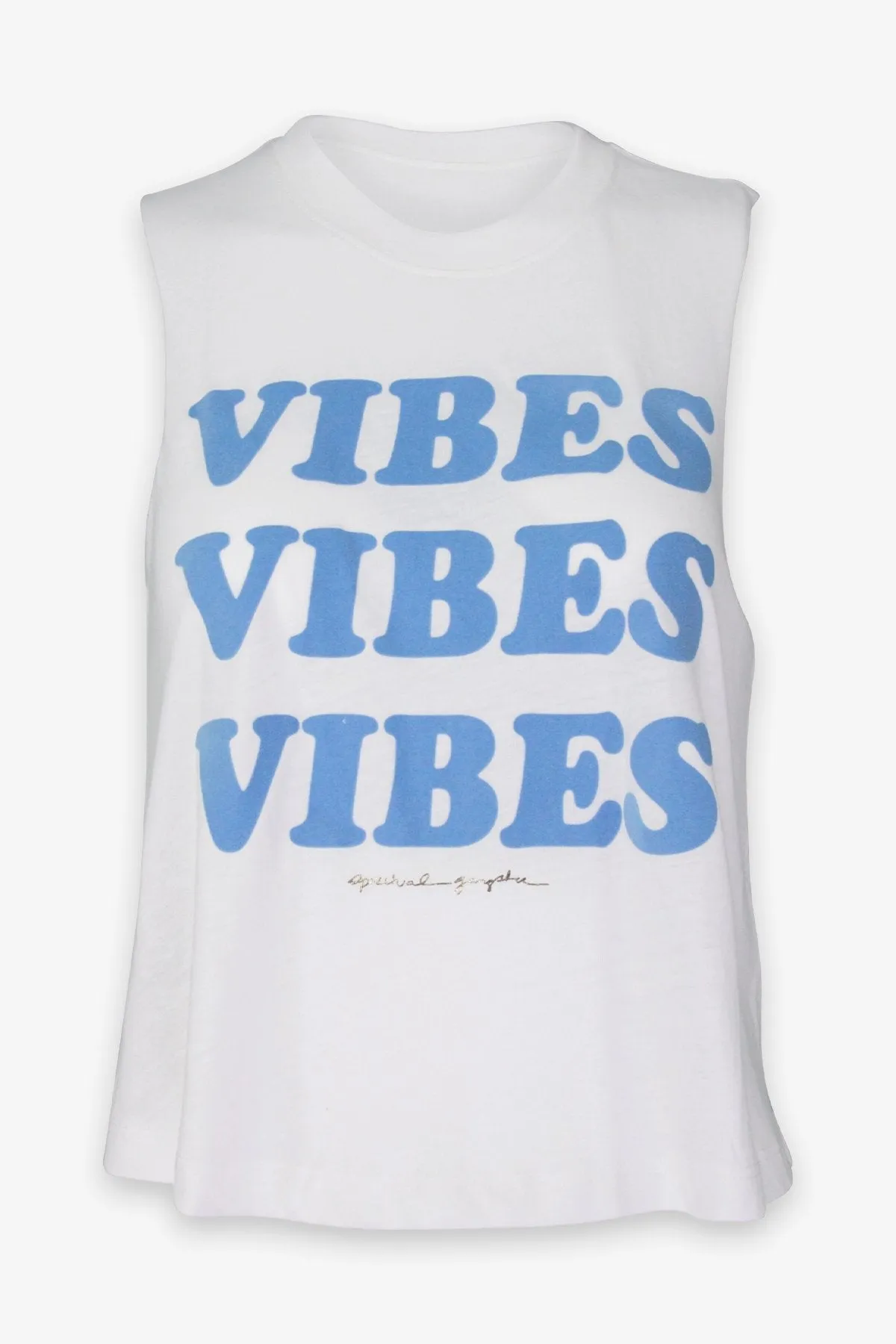 Vibes Crop Tank in Stone