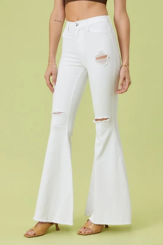 Vibrant M.i.U High Rise Flare jEANS