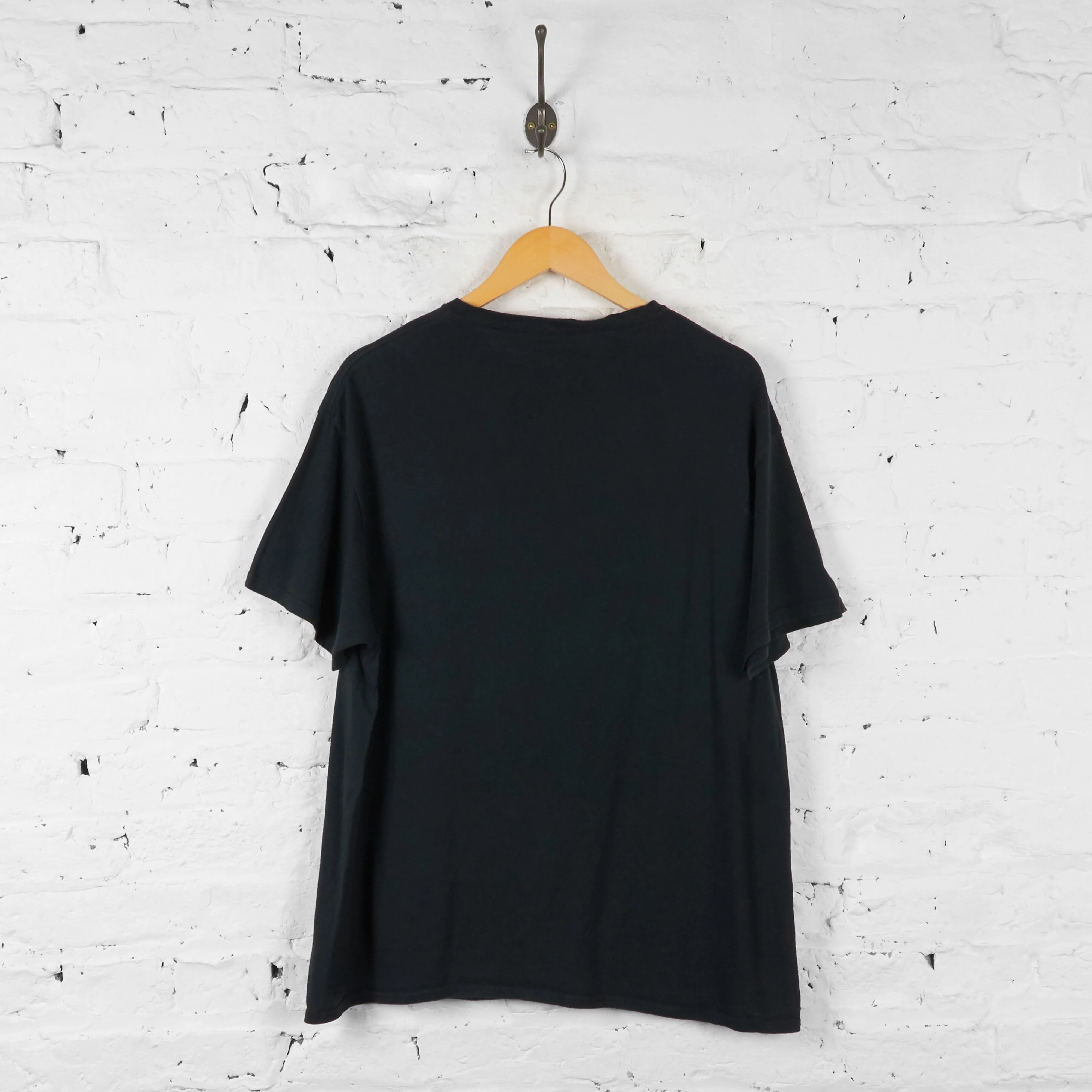 Vintage The Hustle Is Real Cat T-shirt - Black - XL