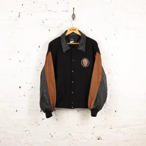 Warner Bros Varsity Bomber Jacket - Black - XL